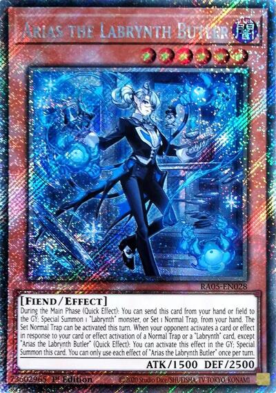 Arias the Labrynth Butler (Platinum Secret Rare) (RA05-EN028) [Rarity Collection 5]