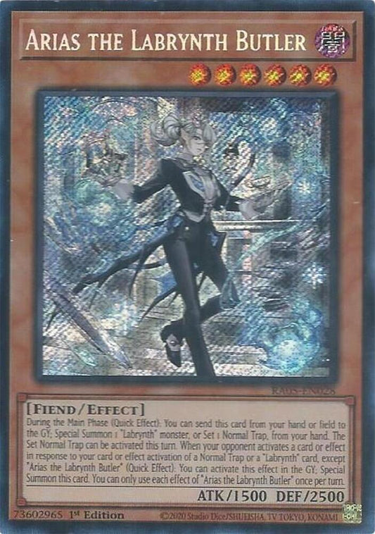 Arias the Labrynth Butler (Secret Rare) (RA05-EN028) [Rarity Collection 5]