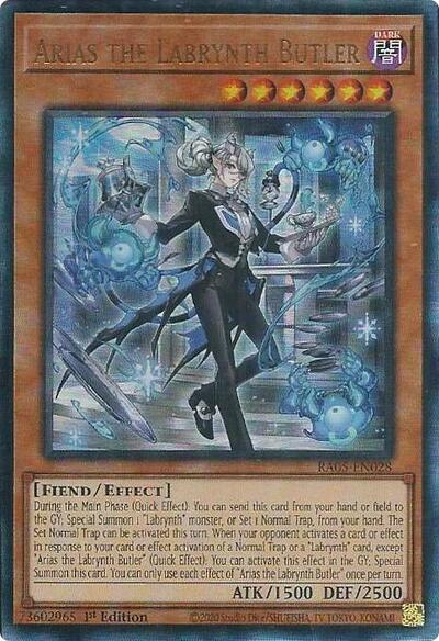 Arias the Labrynth Butler (Ultimate Rare) (RA05-EN028) [Rarity Collection 5]