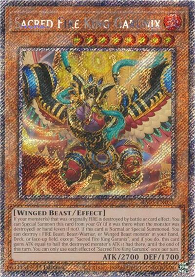 Sacred Fire King Garunix (Platinum Secret Rare) (RA05-EN031) [Rarity Collection 5]