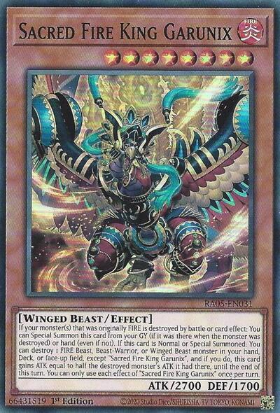Sacred Fire King Garunix (RA05-EN031) [Rarity Collection 5]