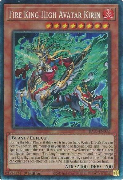 Fire King High Avatar Kirin (Collector's Rare) (RA05-EN032) [Rarity Collection 5]