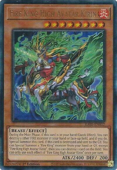 Fire King High Avatar Kirin (Ultimate Rare) (RA05-EN032) [Rarity Collection 5]