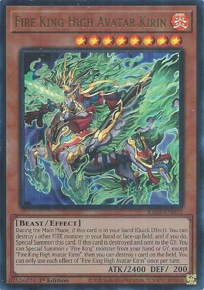 Fire King High Avatar Kirin (Ultra Rare) (RA05-EN032) [Rarity Collection 5]