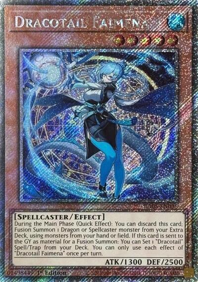 Dracotail Faimena (Platinum Secret Rare) (RA05-EN035) [Rarity Collection 5]