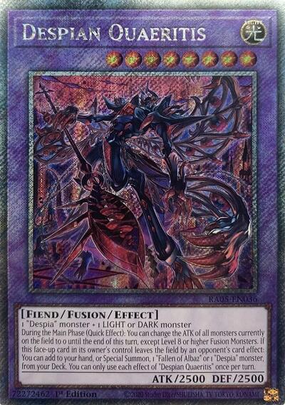 Despian Quaeritis (Platinum Secret Rare) (RA05-EN036) [Rarity Collection 5]
