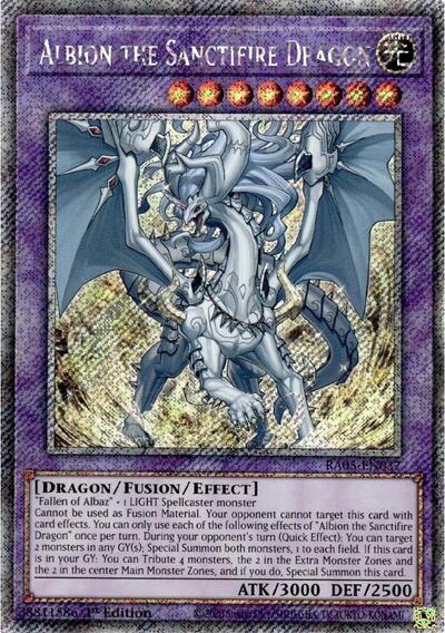 Albion the Sanctifire Dragon (Platinum Secret Rare) (RA05-EN037) [Rarity Collection 5]