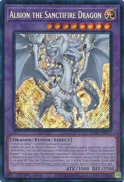 Albion the Sanctifire Dragon (Secret Rare) (RA05-EN037) [Rarity Collection 5]