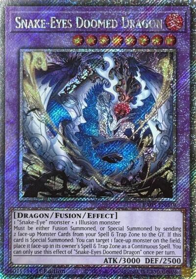 Snake-Eyes Doomed Dragon (Platinum Secret Rare) (RA05-EN039) [Rarity Collection 5]