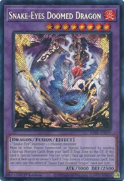 Snake-Eyes Doomed Dragon (Secret Rare) (RA05-EN039) [Rarity Collection 5]