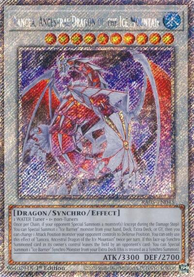 Lancea, Ancestral Dragon of the Ice Mountain (Platinum Secret Rare) (RA05-EN045) [Rarity Collection 5]
