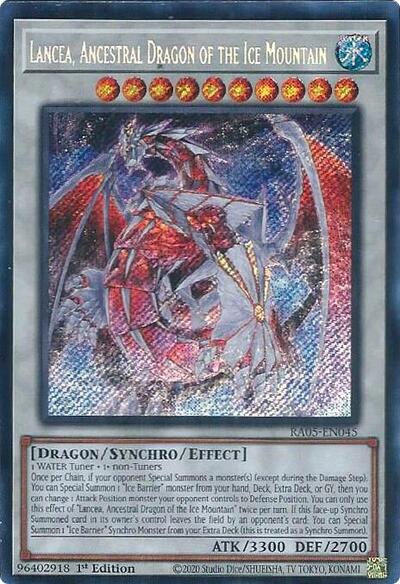 Lancea, Ancestral Dragon of the Ice Mountain (Secret Rare) (RA05-EN045) [Rarity Collection 5]