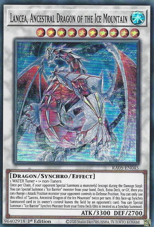 Lancea, Ancestral Dragon of the Ice Mountain (RA05-EN045) [Rarity Collection 5]