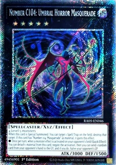 Number C104: Umbral Horror Masquerade (Platinum Secret Rare) (RA05-EN046) [Rarity Collection 5]