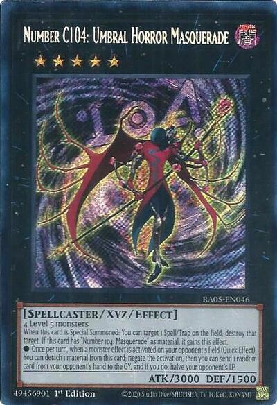 Number C104: Umbral Horror Masquerade (Secret Rare) (RA05-EN046) [Rarity Collection 5]
