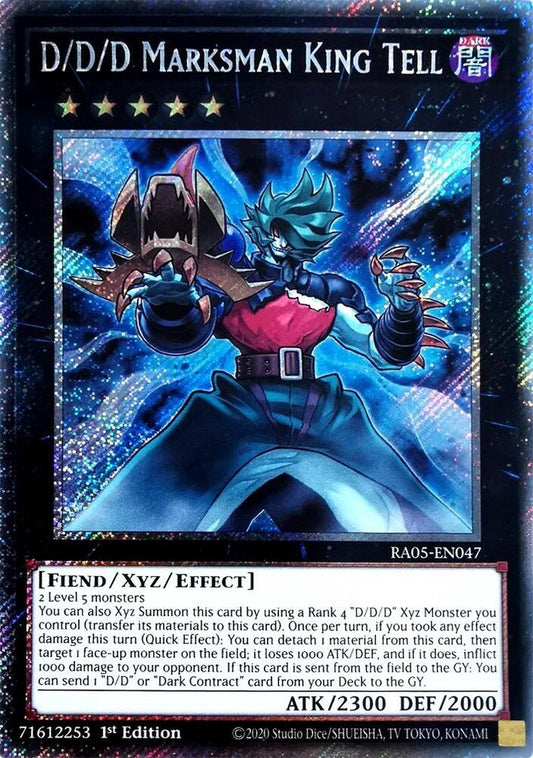 D/D/D Marksman King Tell (Platinum Secret Rare) (RA05-EN047) [Rarity Collection 5]