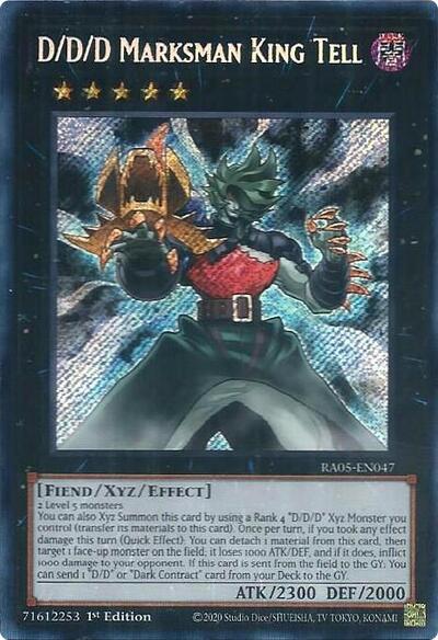 D/D/D Marksman King Tell (Secret Rare) (RA05-EN047) [Rarity Collection 5]