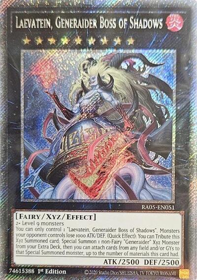 Laevatein, Generaider Boss of Shadows (Platinum Secret Rare) (RA05-EN051) [Rarity Collection 5]