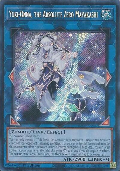 Yuki-Onna, the Absolute Zero Mayakashi (Secret Rare) (RA05-EN057) [Rarity Collection 5]