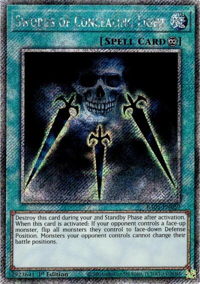 Swords of Concealing Light (Platinum Secret Rare) (RA05-EN059) [Rarity Collection 5]