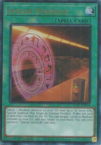Special Schedule (Ultimate Rare) (RA05-EN060) [Rarity Collection 5]