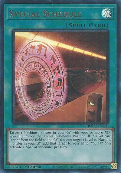 Special Schedule (Ultra Rare) (RA05-EN060) [Rarity Collection 5]