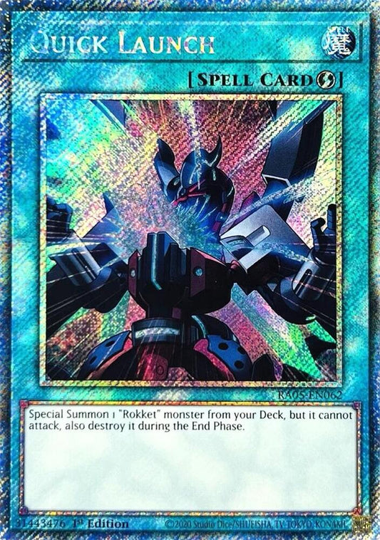 Quick Launch (Platinum Secret Rare) (RA05-EN062) [Rarity Collection 5]