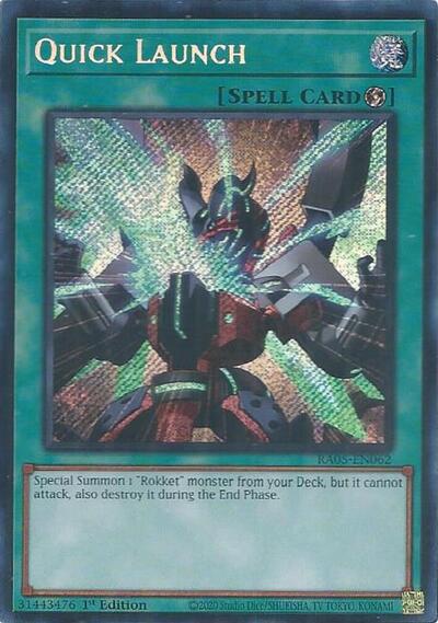 Quick Launch (Secret Rare) (RA05-EN062) [Rarity Collection 5]