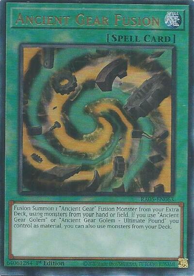 Ancient Gear Fusion (Ultimate Rare) (RA05-EN063) [Rarity Collection 5]