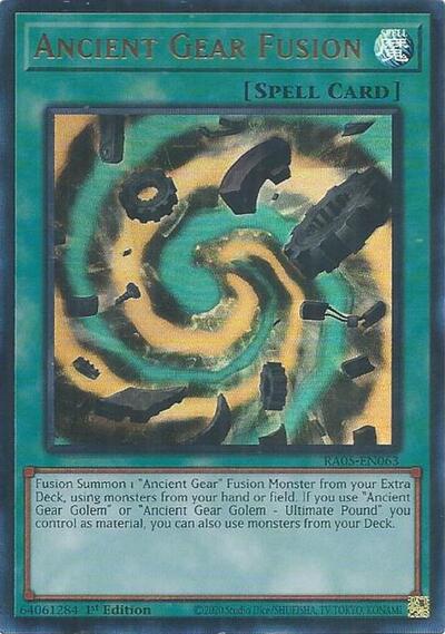 Ancient Gear Fusion (Ultra Rare) (RA05-EN063) [Rarity Collection 5]