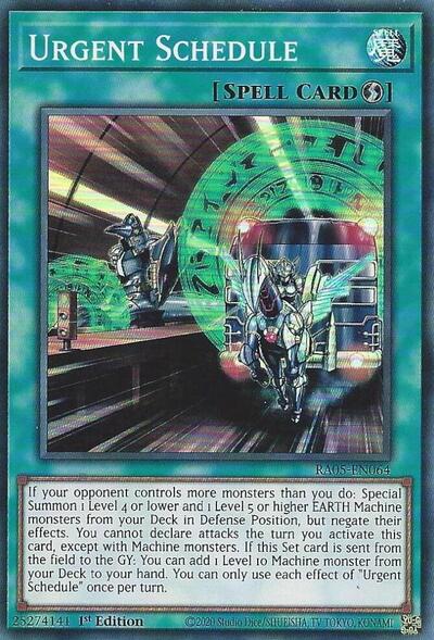 Urgent Schedule (RA05-EN064) [Rarity Collection 5]