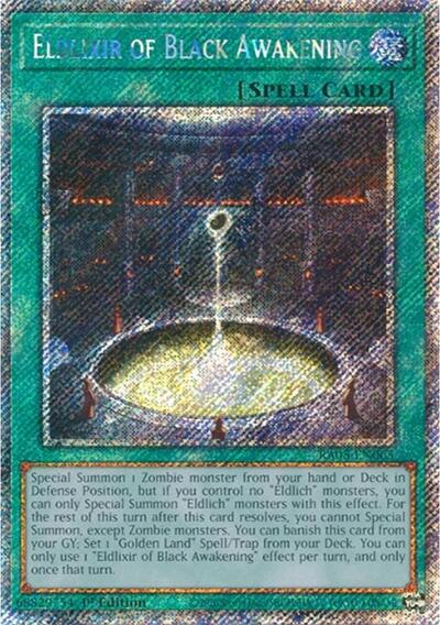 Eldlixir of Black Awakening (Platinum Secret Rare) (RA05-EN065) [Rarity Collection 5]