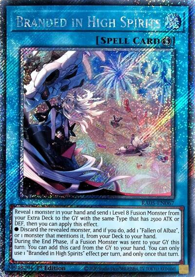 Branded in High Spirits (Platinum Secret Rare) (RA05-EN067) [Rarity Collection 5]