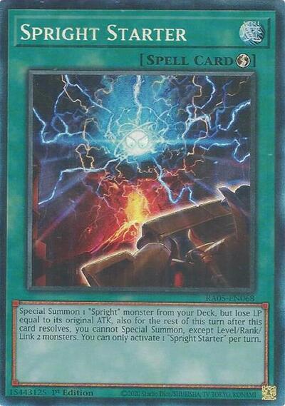 Spright Starter (Collector's Rare) (RA05-EN068) [Rarity Collection 5]