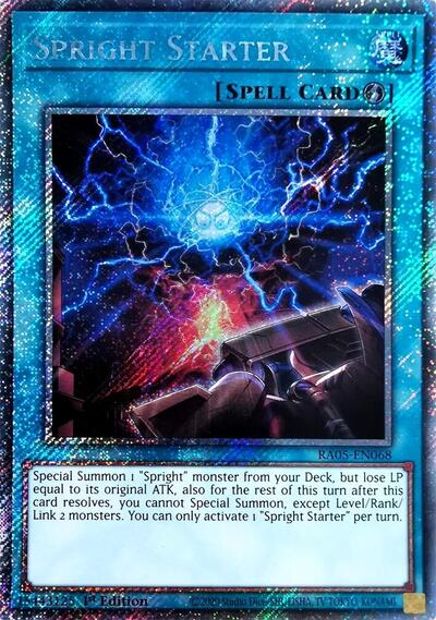 Spright Starter (Platinum Secret Rare) (RA05-EN068) [Rarity Collection 5]