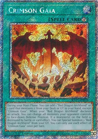 Crimson Gaia (Platinum Secret Rare) (RA05-EN070) [Rarity Collection 5]