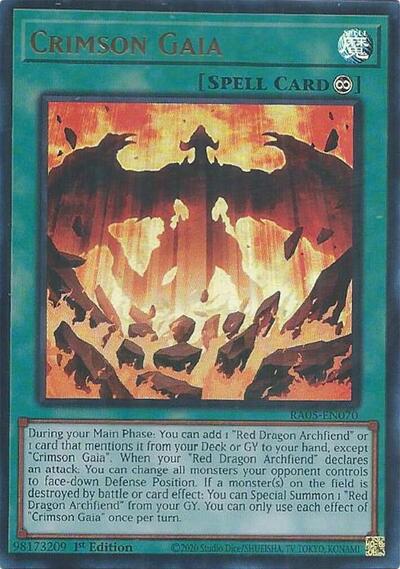 Crimson Gaia (Ultra Rare) (RA05-EN070) [Rarity Collection 5]