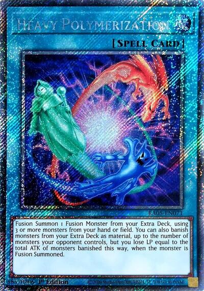 Heavy Polymerization (Platinum Secret Rare) (RA05-EN071) [Rarity Collection 5]