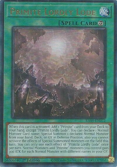 Primite Lordly Lode (Ultimate Rare) (RA05-EN072) [Rarity Collection 5]