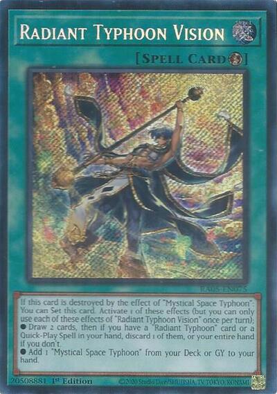 Radiant Typhoon Vision (Secret Rare) (RA05-EN075) [Rarity Collection 5]