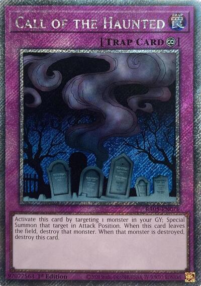 Call of the Haunted (Platinum Secret Rare) (RA05-EN076) [Rarity Collection 5]