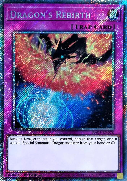 Dragon's Rebirth (Platinum Secret Rare) (RA05-EN078) [Rarity Collection 5]