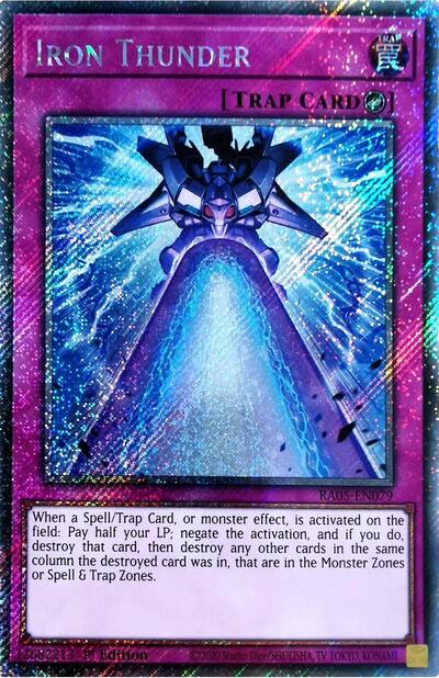 Iron Thunder (Platinum Secret Rare) (RA05-EN079) [Rarity Collection 5]