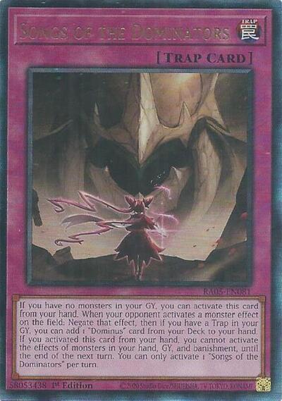 Songs of the Dominators (Ultimate Rare) (RA05-EN081) [Rarity Collection 5]