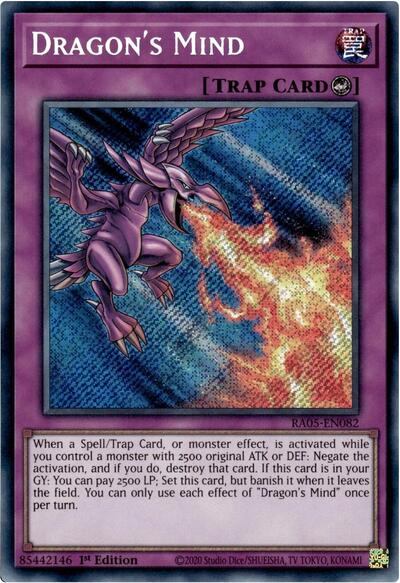 Dragon's Mind (Secret Rare) (RA05-EN082) [Rarity Collection 5]