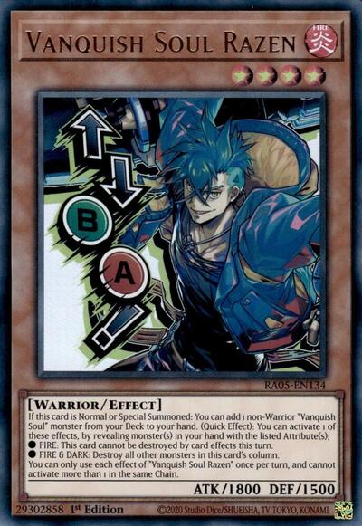 Vanquish Soul Razen (Stamp) (RA05-EN134) [Rarity Collection 5]