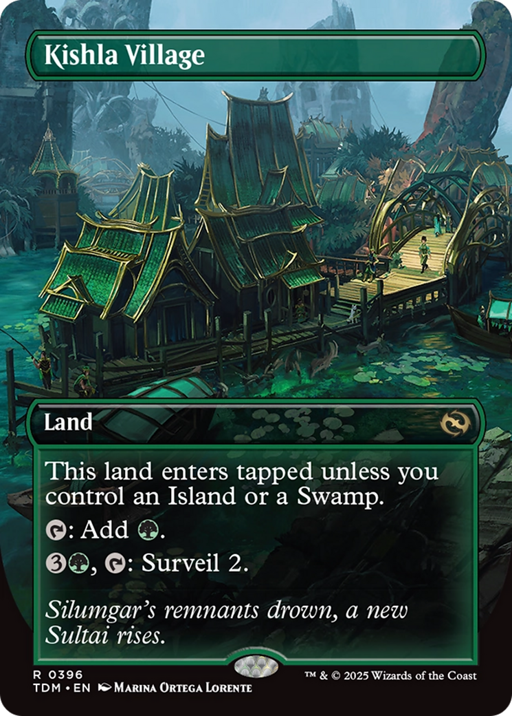 Kishla Village (Borderless) (TDM-396) - Tarkir: Dragonstorm Foil