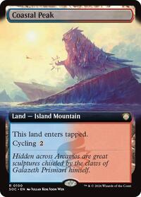 Coastal Peak (Extended Art) (100) [Commander: Secrets of Strixhaven]