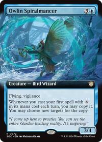 Owlin Spiralmancer (Extended Art) (72) [Commander: Secrets of Strixhaven]