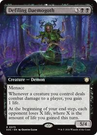 Defiling Daemogoth (Extended Art) (75) [Commander: Secrets of Strixhaven]